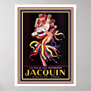 Cappiello Ad Poster för Jacquin Bonbons 12 x 16