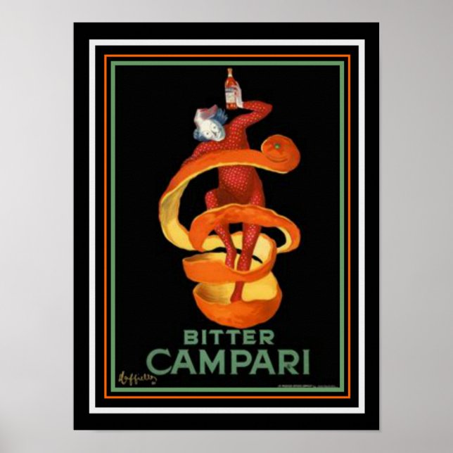 Cappiello Bitter Campari Skriv ut 12 x 16 Poster (Framsidan)