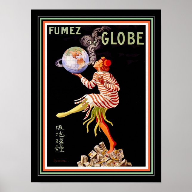 Cappiello Fumez Globe Ad Poster 12 x 16 (Framsidan)