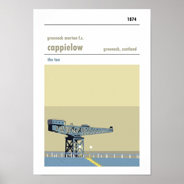 Cappielow, Greenock. Haynes manual stil print Poster (Framsidan)