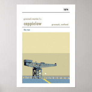 Cappielow Greenock. Haynes manuellt stiltryck Poster