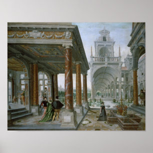 Cappricio av slottarkitektur poster