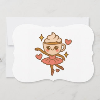 Cappuccina Ballerina Italian Ausweis Inbjudningar