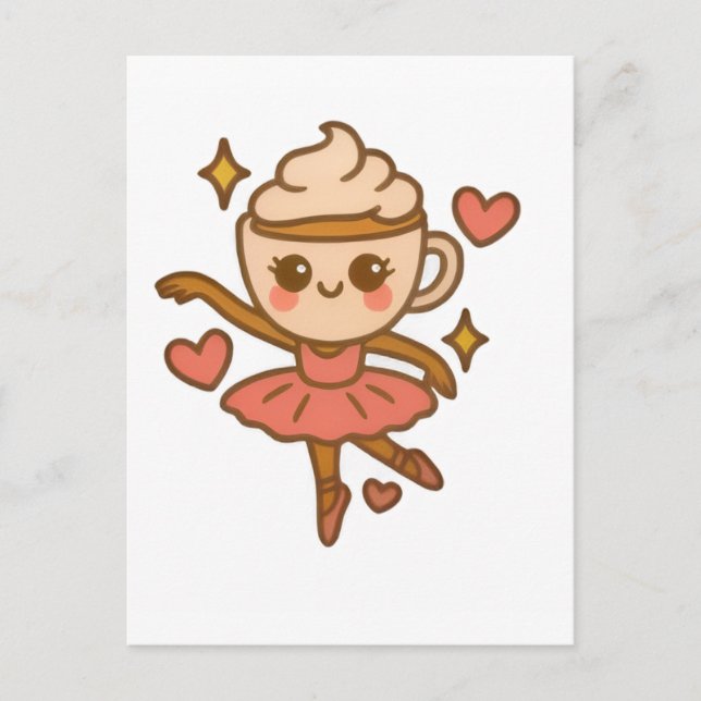 Cappuccina Ballerina Italian Ausweis Vykort (Framsida)