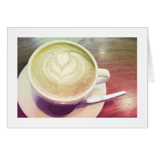 cappuccinhjärta hälsningskort