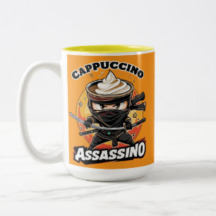 Cappuccino Assassino Coffee Älskare Italy Brainro Två-Tonad Mugg