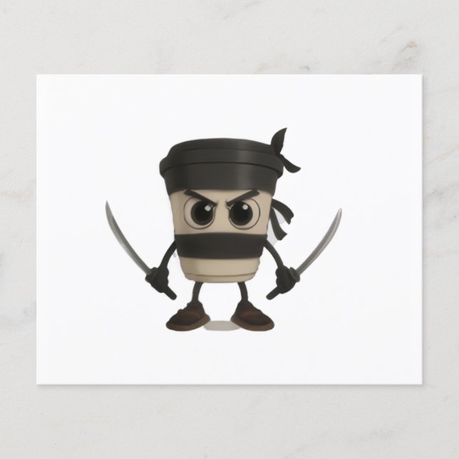 Cappuccino Assassino Funny Italian Flygblad (Framsidan)