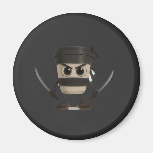 Cappuccino Assassino Funny Italian Magnet (Framsidan)