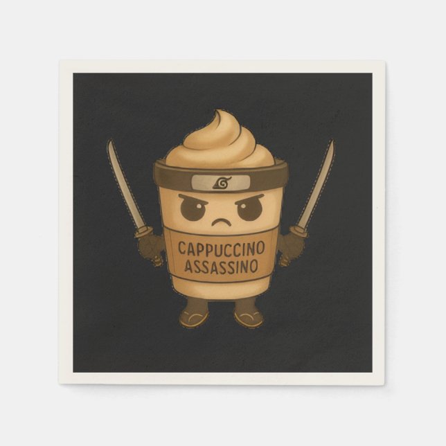 Cappuccino Assassino Italian Pappersservett (Framsidan)