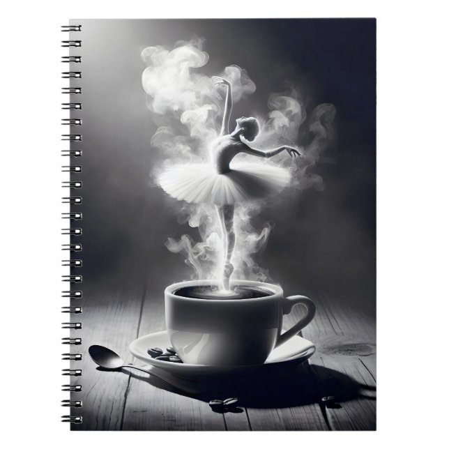 Cappuccino Ballerina Dancer Anteckningsbok (Framsidan)