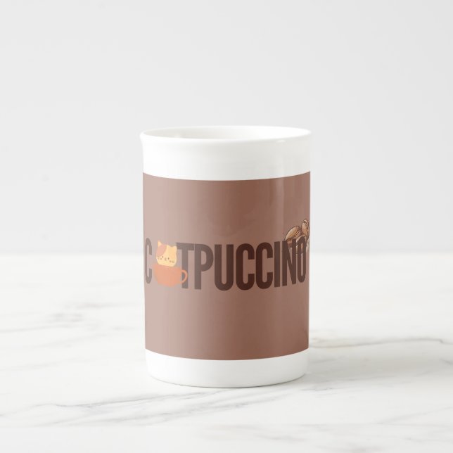 Cappuccino Coffee Beans Art Mugg. Benporslin Mugg (Framsidan)