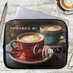 Cappuccino Coffee Elegant Laptop sleeve<br><div class="desc">Laptop sleeve för ett kaffe älskare med en målning av cappuccino.</div>