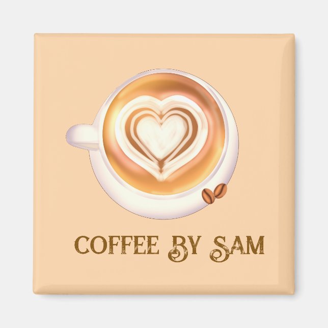 Cappuccino Coffee Magnet (Framsidan)