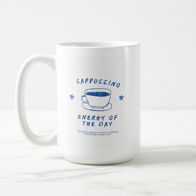 Cappuccino Coffee mugg| Funny Coffee Älskare Gift Kaffemugg (Vänster)