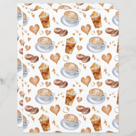 Cappuccino Coffee Scrapbook Papper