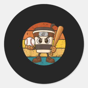 Cappuccino Ino Baseball Cute Italy Brainrot Memine Runt Klistermärke