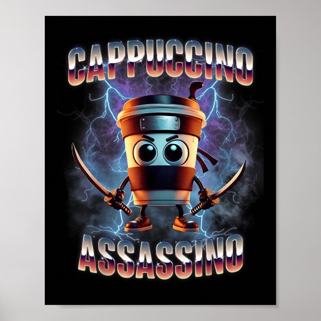 Cappuccino Ino Brainrot Italie Meme Poster (Framsidan)