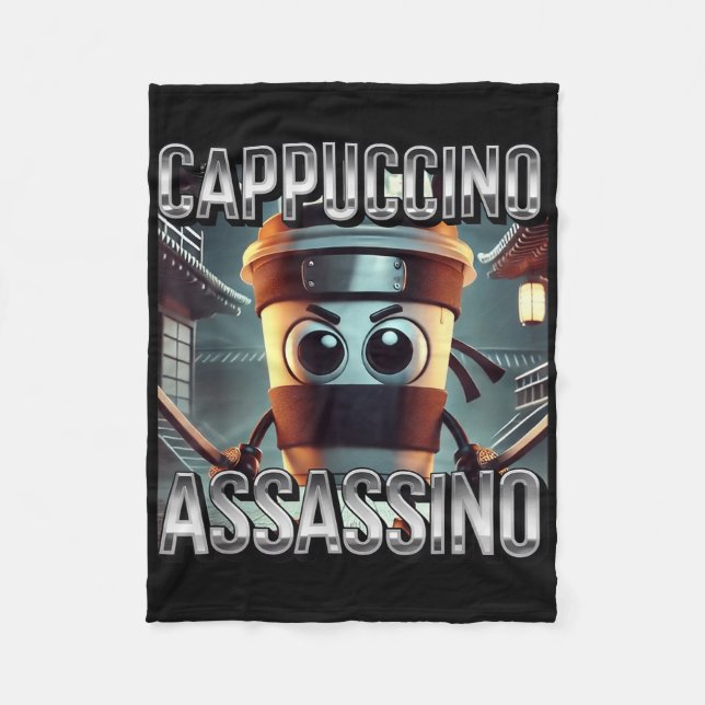 Cappuccino Ino Coffee Älskare Italy Brainrot Meme Fleecefilt (Framsidan)