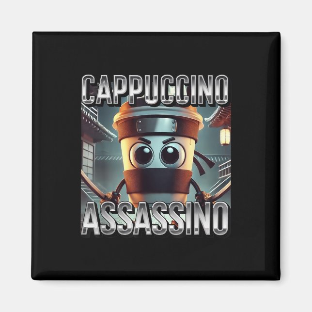 Cappuccino Ino Coffee Älskare Italy Brainrot Meme Magnet (Framsidan)