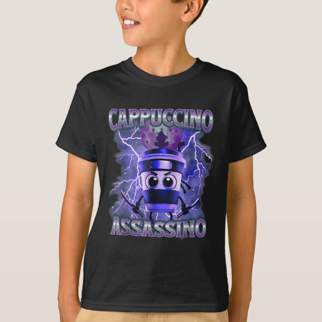 Cappuccino Ino Coffee Älskare Italy Brainrot Meme T Shirt (Framsida)