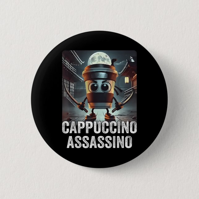 Cappuccino Ino, italiensk Brainrot Meme, Espresso  Knapp (Framsida)