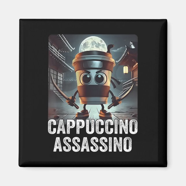 Cappuccino Ino, italiensk Brainrot Meme, Espresso  Magnet (Framsidan)