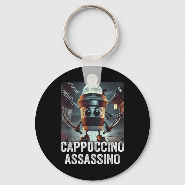 Cappuccino Ino, italiensk Brainrot Meme, Espresso  Nyckelring (Framsida)