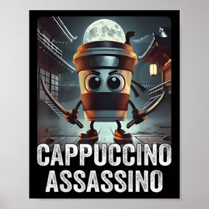 Cappuccino Ino, italiensk Brainrot Meme, Espresso Poster