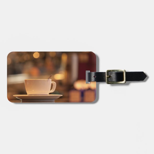 Cappuccino kaffe, Venedig, Italien Bagagebricka (Horisontell Framsida)