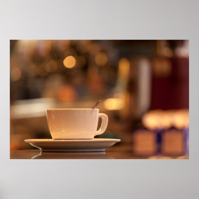 Cappuccino-kaffe, Venedig, Italien Poster (Framsidan)