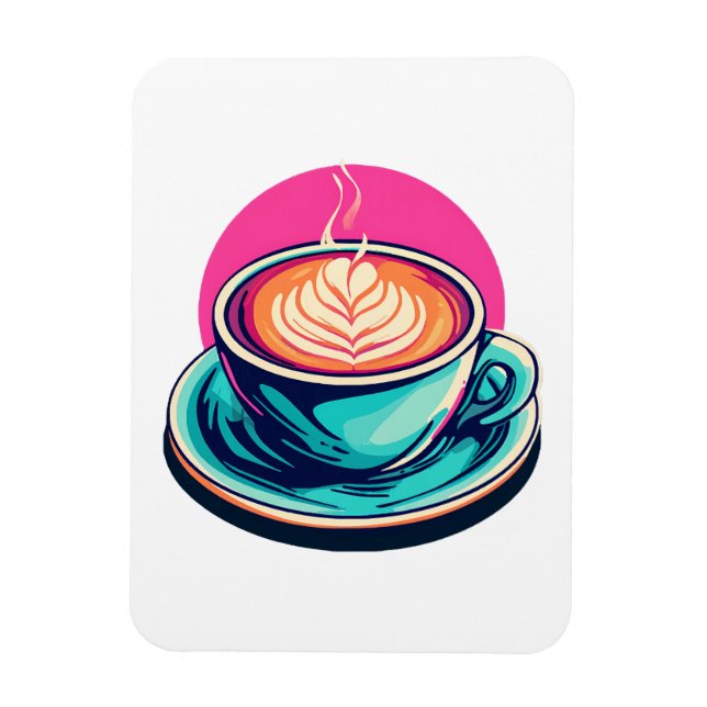 Cappuccino kaffekopp magnet (Vertikal)