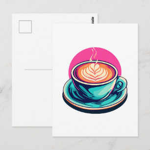 Cappuccino kaffekopp vykort