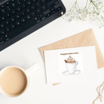 Cappuccino Kärlek vattenfärg med kanel