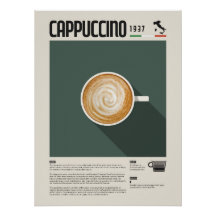 Cappuccino Koffekopp Affisch
