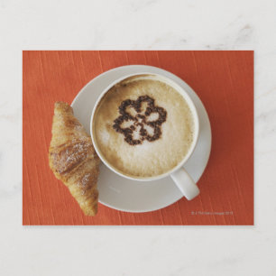 Cappuccino med choklad och en sax, Italien Vykort