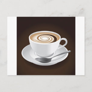 Cappuccino med Swirl Vykort