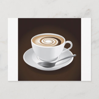 Cappuccino med Swirl Vykort