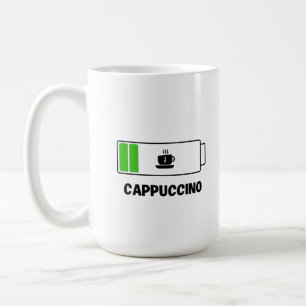 Cappuccino Minimal Typografi Kaffe Kaffemugg