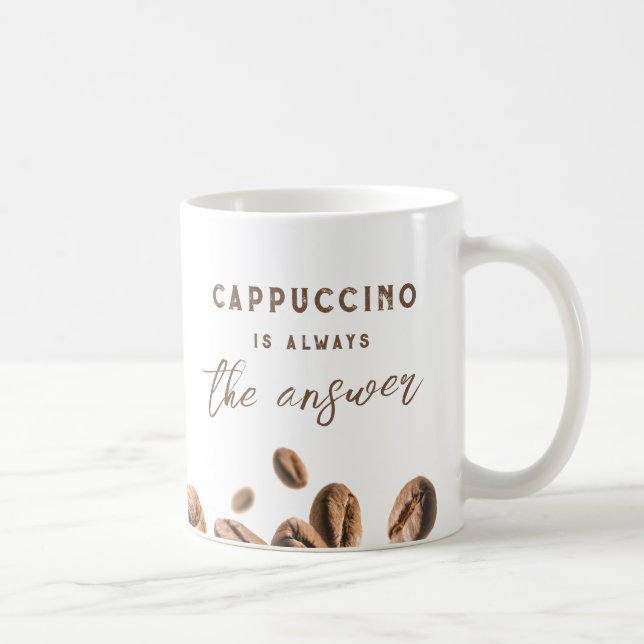 Cappuccino säger alltid den nos som svarar på den  kaffemugg (Höger)