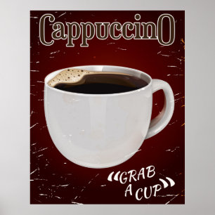 cappuccino vintage affisch