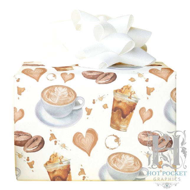 Cappuccino Wrapping Papper Presentpapper (Skapare uppladdad)