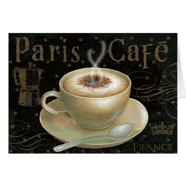 Cappuccinokopp Hälsningskort (Framsidan Horizontal)