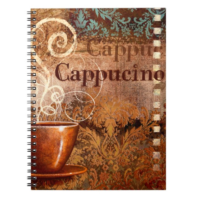 Cappucino Anteckningsbok Med Spiral (Framsidan)