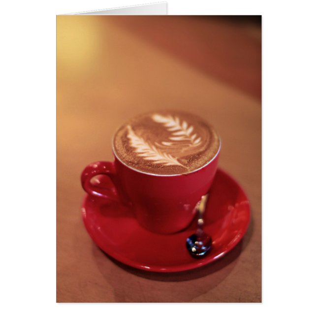 Cappucino Blank Hälsningskort (Framsidan)