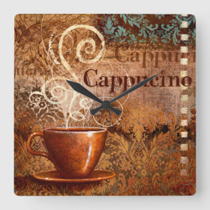 Cappucino Fyrkantig Klocka