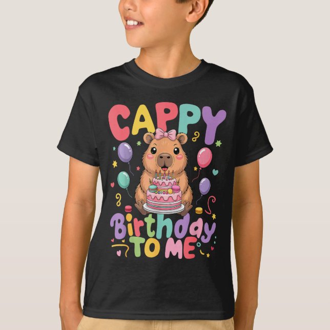Cappy Birthday To Me Cute Capy Capybara Birthday G T Shirt (Framsida)