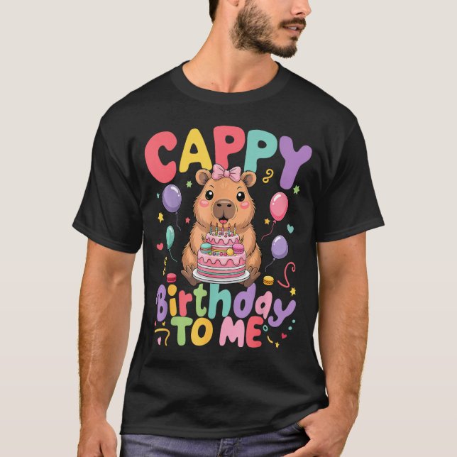 Cappy Birthday To Me Cute Capy Capybara Birthday G T Shirt (Framsida)