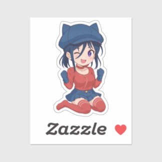 Cappy Mita Chibi Söt Anime Klistermärken
