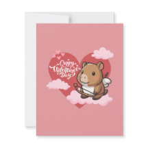 Cappy Valentindagen | Cute Capybara Cupid-kort