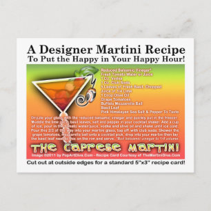 Caprese Martini Recipe-vykort Vykort
